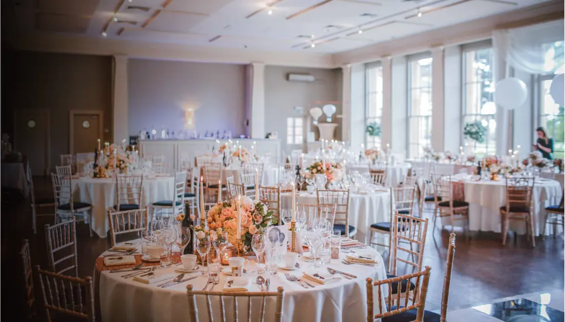 Multipurpose hall set for a celebration