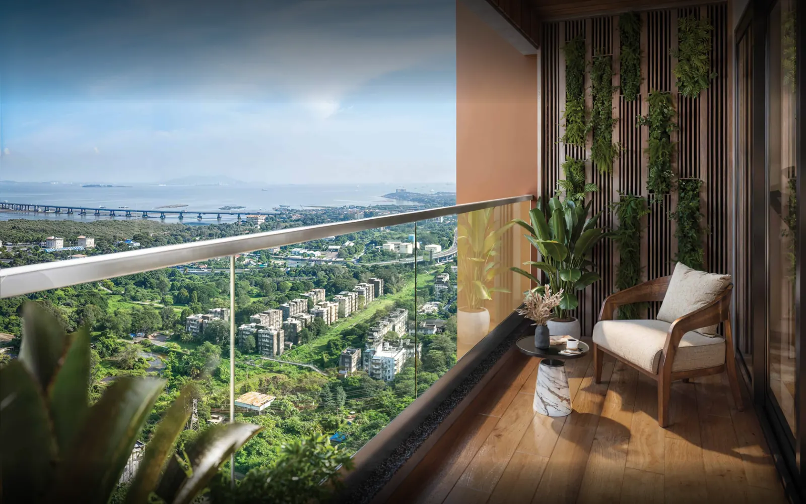 Private deck overlooking the bay
